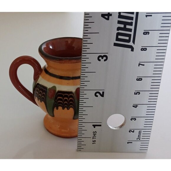 Gorgeous Pottery Small Pitcher Jug Vase Clay ? Marked - Picture 5 of 9